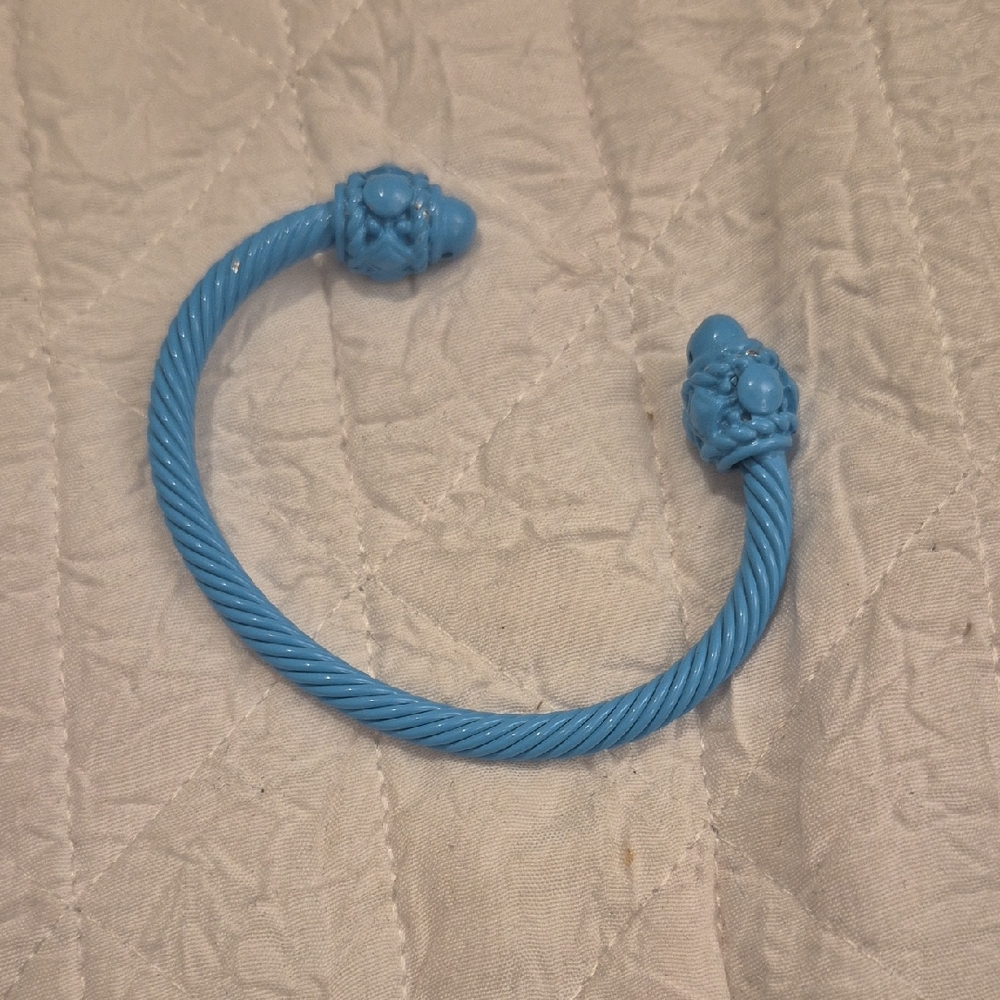 Blue Twisted Cable Bracelet